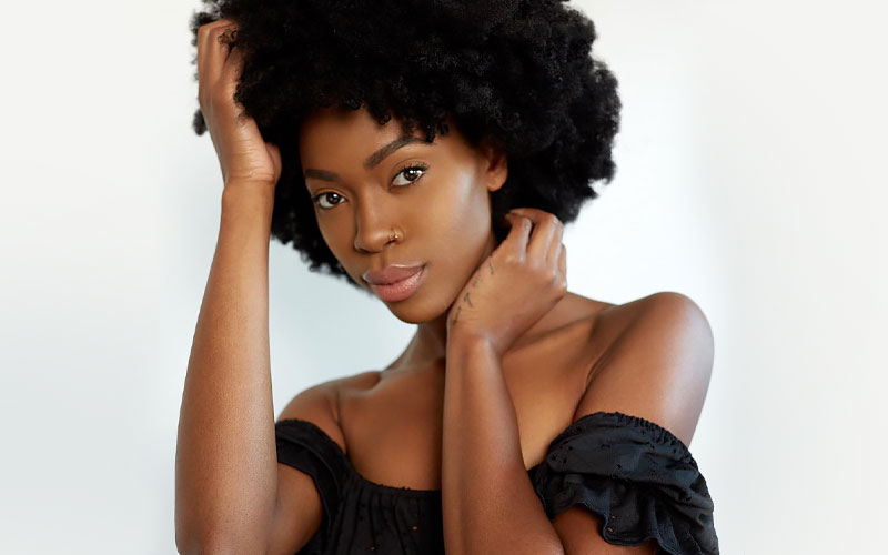 beautiful african woman smiling